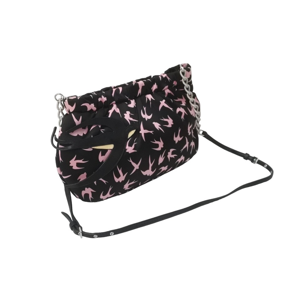 Miu Miu Swallow Pattern Chain Shoulder Bag Black … - image 4